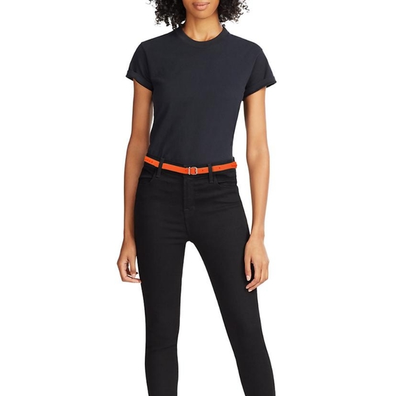 Christian Louboutin Loubi Spike Rubber Belt in Fluorescent Orange main image 4